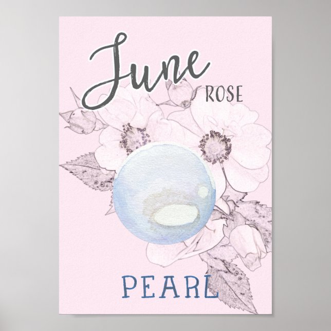 June Rose und Pearl Birthday Poster (Vorne)