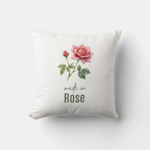 June-Rosen-Geburtsblumen-Flaches Dankeschön Kissen