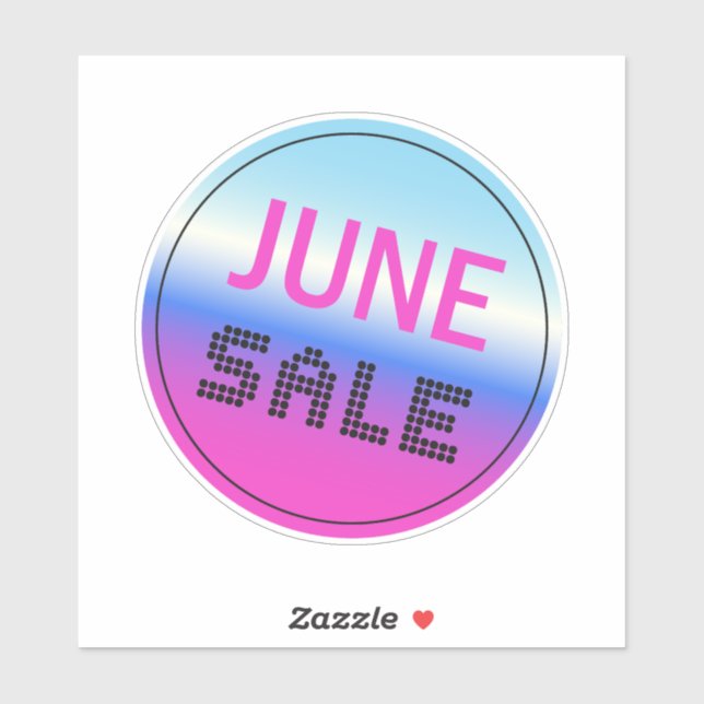 June Sale Sticker Holographic Gradient (1pc) (Blatt)