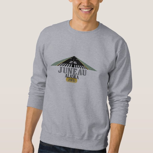 Juneau Alaska - Flughafen-Rollbahn Sweatshirt (Vorderseite)
