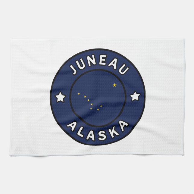 Juneau Alaska Geschirrtuch (Horizontal)
