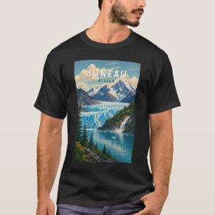 Juneau Alaska Illustration Reise Kunst Vintage T-Shirt
