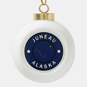 Juneau Alaska Keramik Kugel-Ornament