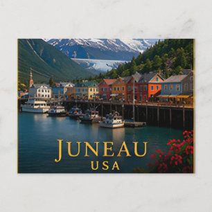 Juneau Alaska Mendenhall-Gletscher und Bergfjorde Postkarte