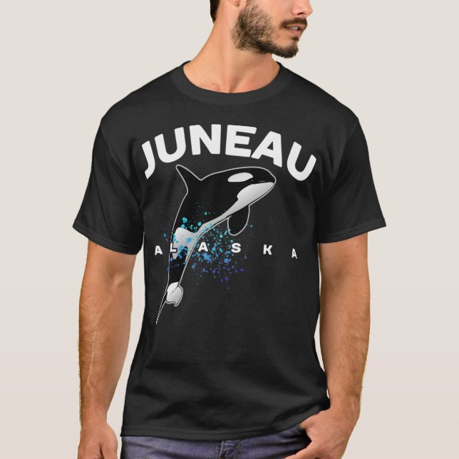 JUNEAU ALASKA Orca Killer Whale Familie Reisen T-Shirt (Vorderseite)