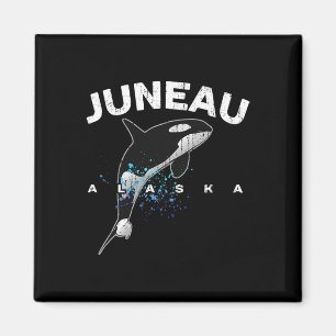 Juneau Alaska Orca Schwertwal Liebhaber Urlaubsrei Magnet