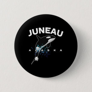 Juneau Alaska Orca Schwertwalbeobachtung Camping V Button