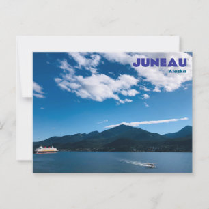 Juneau Alaska Postcard mit Kreuzfahrtschiff Float  Postkarte