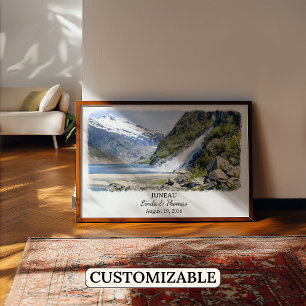 Juneau Alaska Poster, Aquarell, Maßgeschneidert Poster