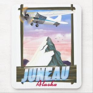 Juneau Alaska-Reiseplakat Mousepad