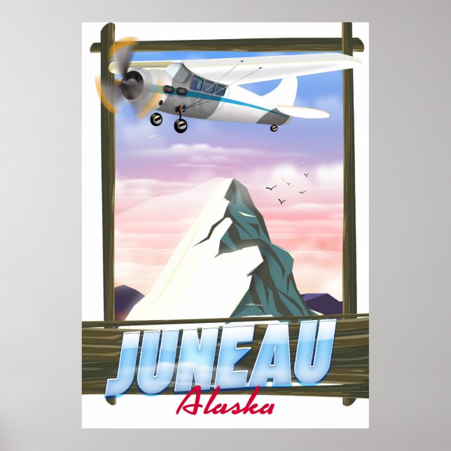 Juneau Alaska-Reiseplakat Poster (Vorne)