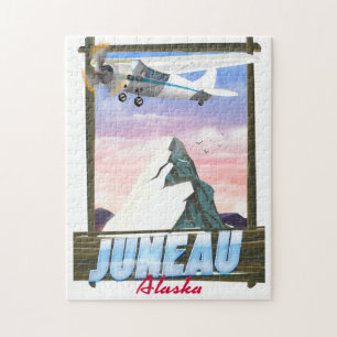 Juneau Alaska-Reiseplakat Puzzle
