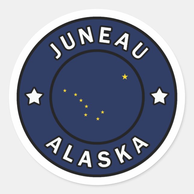 Juneau Alaska Runder Aufkleber (Vorderseite)