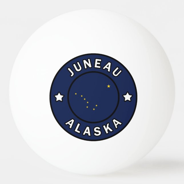 Juneau Alaska Tischtennisball (Vorderseite)