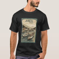 Juneau Alaska Vintag-Retro Travel Poster Graphic