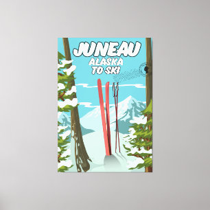 Juneau Alaska zum Skifahren Leinwanddruck