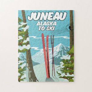 Juneau Alaska zum Skifahren Puzzle