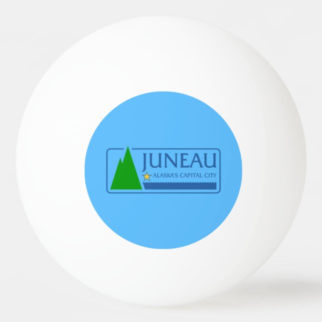 Juneau-Flagge, Alaska-Ping-Pong-Ball Tischtennisball (Vorderseite)