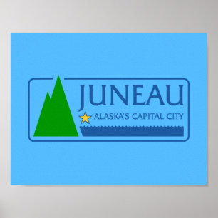 Juneau-Flagge, Alaska-Poster Poster