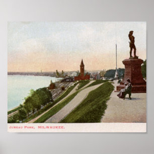 Juneau Park, Milwaukee, Wisconsin Vintag Poster