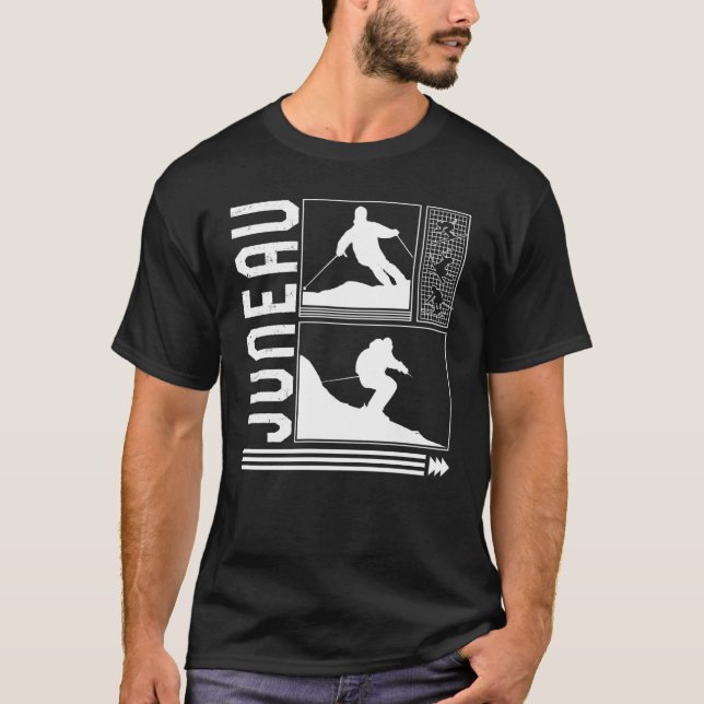 Juneau Skier Winter Snowboard Snowboarder T-Shirt (Vorderseite)