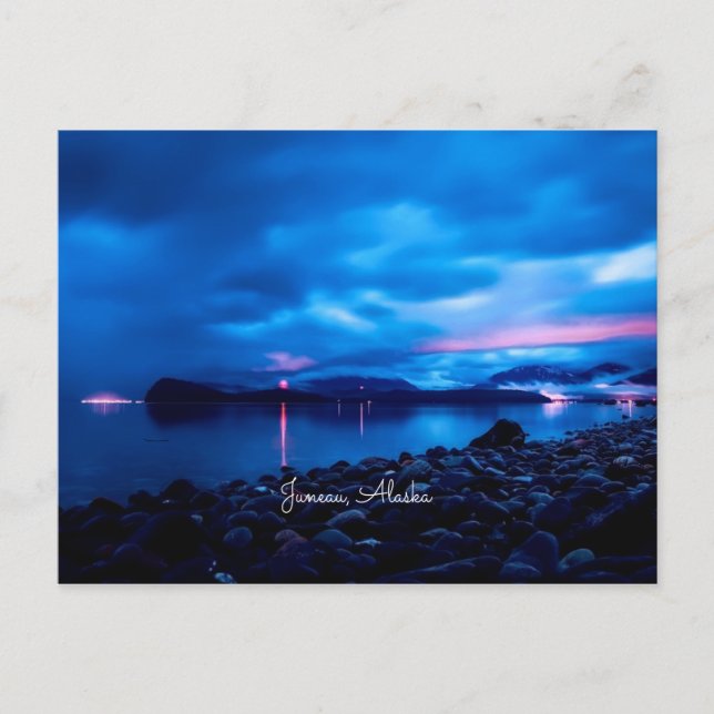Juneau-Sonnenuntergang Postkarte (Vorderseite)
