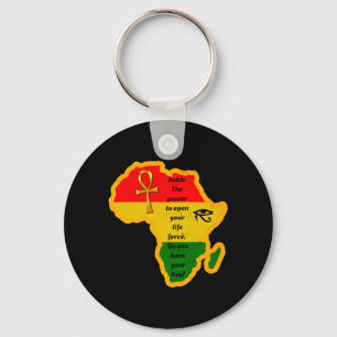 Junenth afrikanischer Ankh Wer Zitat Schlüsselanhänger