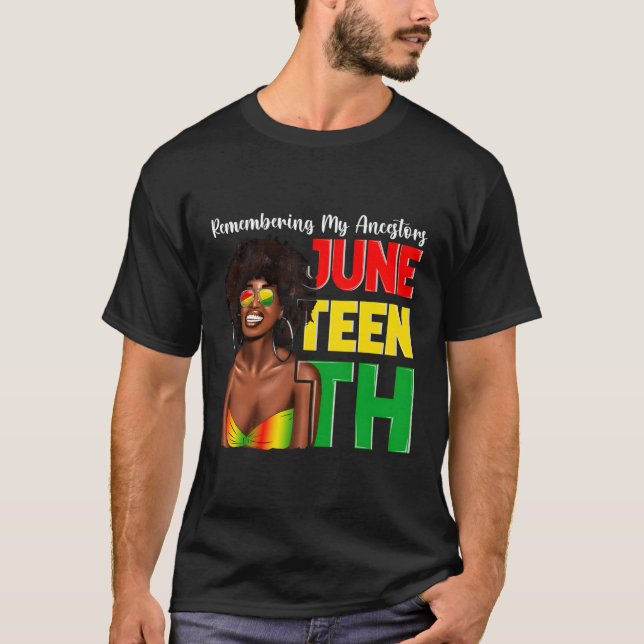 Junenth Black erinnert mich an meine Vorfahren Afr T-Shirt (Vorderseite)