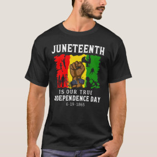 Junenth ist unser wahrer Unabhängigkeitstag Schwar T-Shirt
