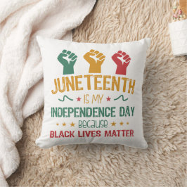 Juneteent ist mein Unabhängigkeitstag Afroamerikan Kissen