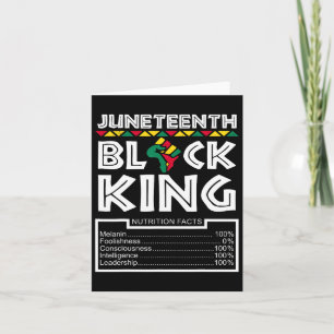 Juneteente Black King Melanin Vater Vatertag Männe Karte