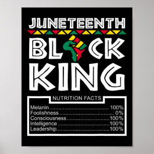 Juneteente Black King Melanin Vater Vatertag Männe Poster