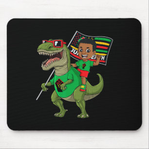 Juneteente Black King Riding T Rex Dino Fun Boys K Mousepad