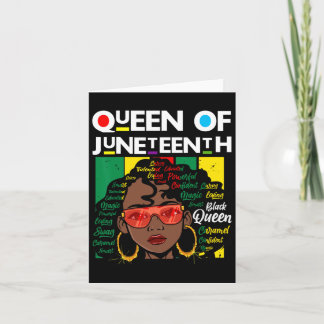 Juneteente Black Queen Melanin Girl Magic Sista Wo Karte