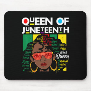 Juneteente Black Queen Melanin Girl Magic Sista Wo Mousepad