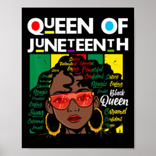 Juneteente Black Queen Melanin Girl Magic Sista Wo Poster