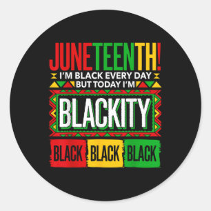 Juneteente Blackity Black History African Women Gi Runder Aufkleber