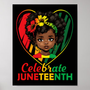 Juneteente Celebrate Girls Kids African American B Poster