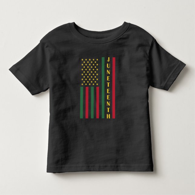 Juneteente Freedom Celebration USA Flag Kleinkind T-shirt (Vorderseite)