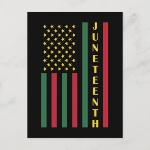 Juneteente Freedom Celebration USA Flag Postkarte
