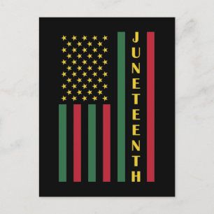 Juneteente Freedom Celebration USA Flag Postkarte