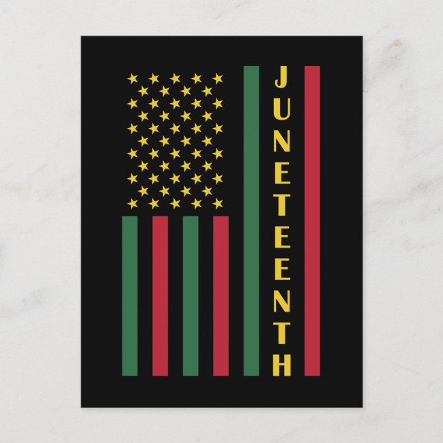 Juneteente Freedom Celebration USA Flag Postkarte (Vorderseite)