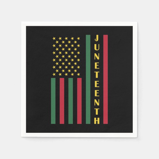 Juneteente Freedom Celebration USA Flag Serviette (Vorderseite)