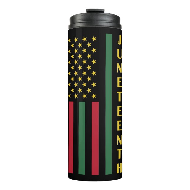 Juneteente Freedom Celebration USA Flag Thermosbecher (Vorderseite)