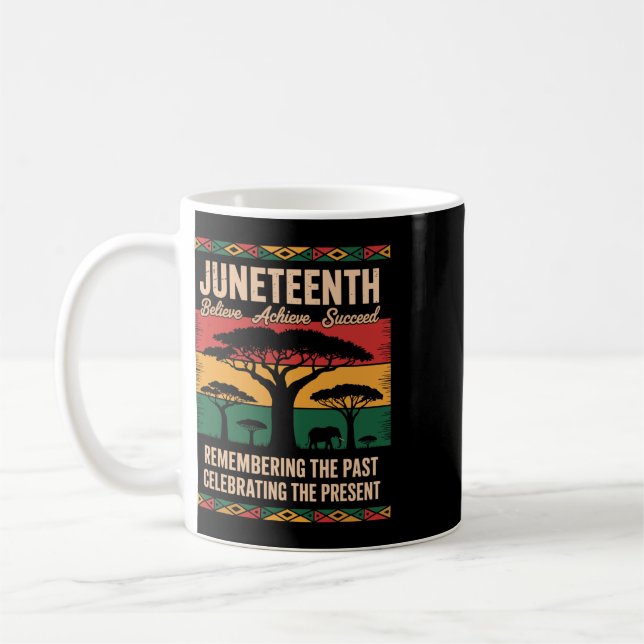 Juneteenth 1865 19. Juni Freiheit Afroamerikaner Kaffeetasse (Links)