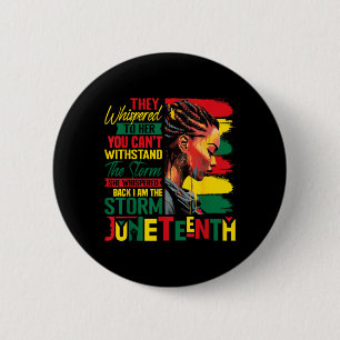 Juneteenth 1865 afrikanische Flagge schwarze König Button