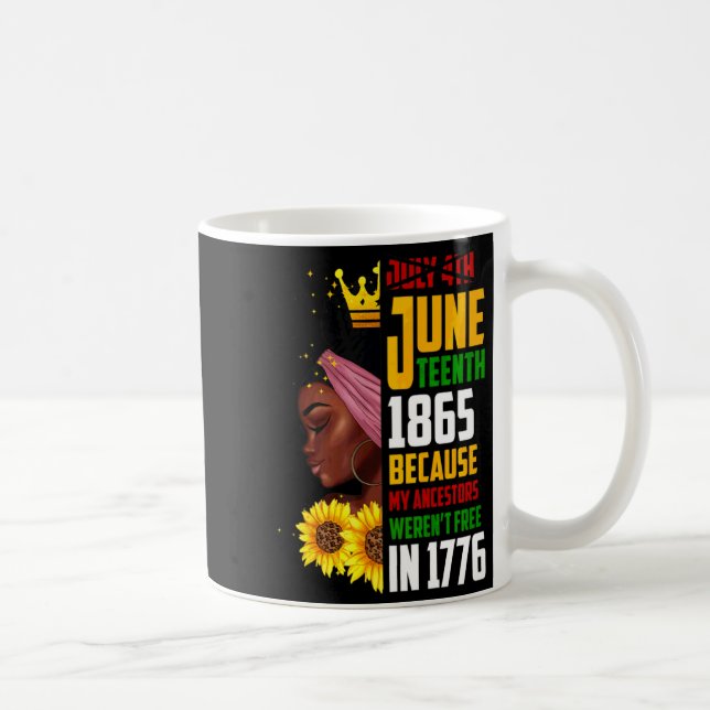 Juneteenth 1865 Erinnern an meine Vorfahren schwar Kaffeetasse (Rechts)