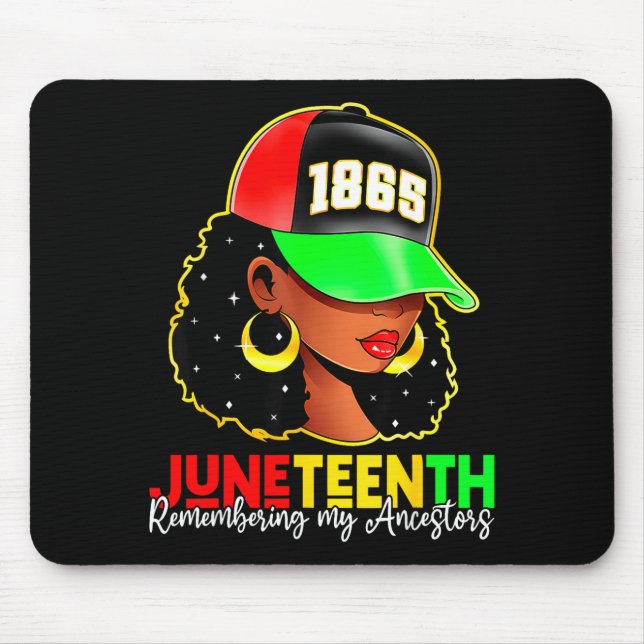 Juneteenth 1865 erinnert sich an Vorfahren schwarz Mousepad (Vorne)