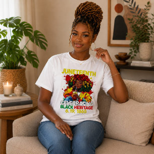 Juneteenth 1865 Feier Schwarzes Erbe T-Shirt