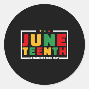 Juneteenth 1865 Frauen Männer 19. Juni 1865 Emanzi Runder Aufkleber